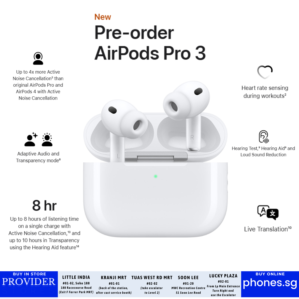Apple AirPods 4 with Charging Case | phones.sg Singapore